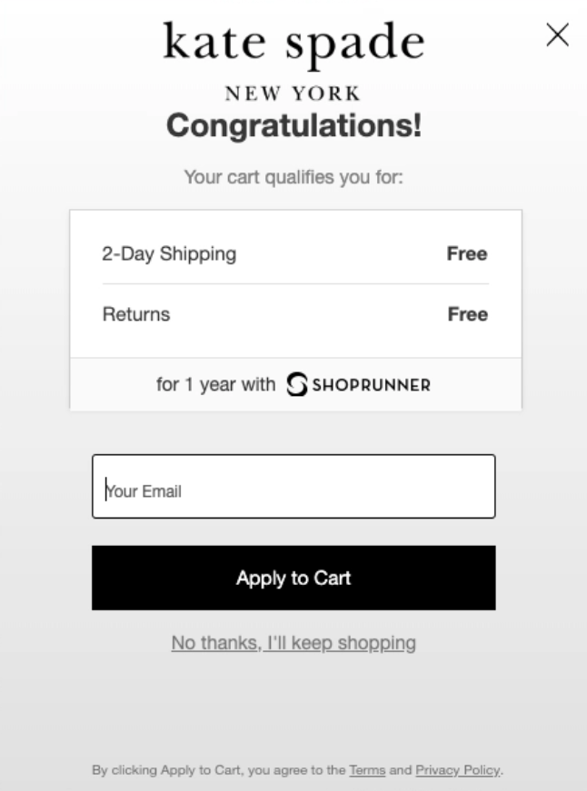 kate spade abandonment popup