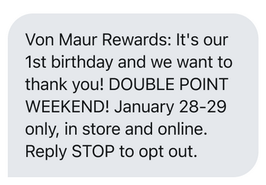 von maur text