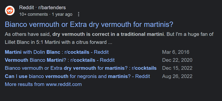 google reddit results